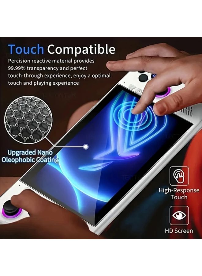 ROG Ally X Tempered Glass Screen Protector 3pcs Ultra Clear Anti Blue Light - Image 5